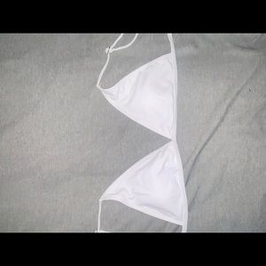 SHEIN white bikini top.